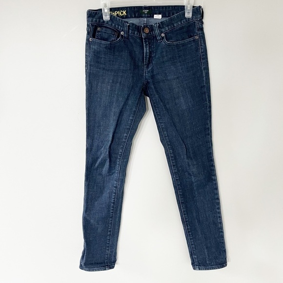 J. Crew factory stretch toothpick skinny jeans dark size 27 - Picture 1 of 7